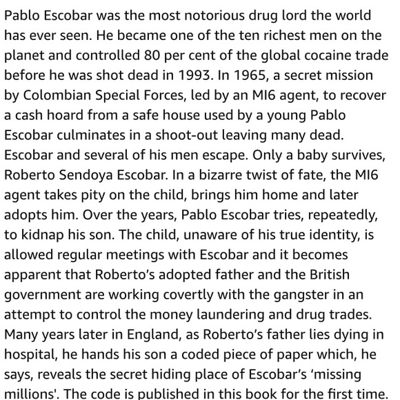 New HardCover True Crime Book Son Of Escobar First Born . - Picture 10 of 12